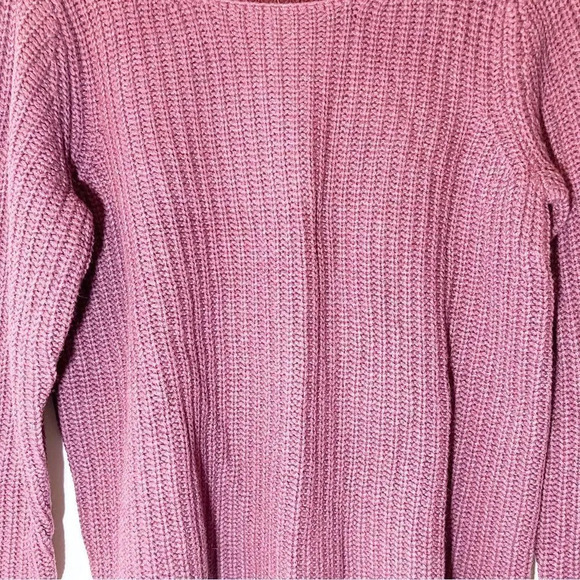 J Jill Plum Heather Purple Chunky Ribbed Knit Sweater Size Large Petite Boxy New - Picture 8 of 10